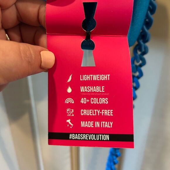 Save My Bag Electric Blue Satchel/Crossbody with Bow Detail - Picture 4 of 7